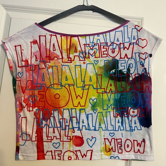Lora Zombie x Herotime Meow Crop Top 2017 Rare - Picture 2 of 5